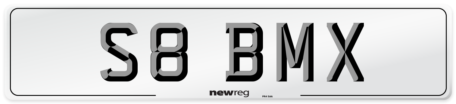S8 BMX Number Plate from New Reg